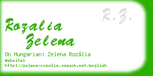 rozalia zelena business card